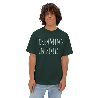 Dreaming in Pixels Oversized Tee |  Graphic T-Shirt, Casual Wear, Gift for Gamers, Artistic Style, Comfortable Apparel