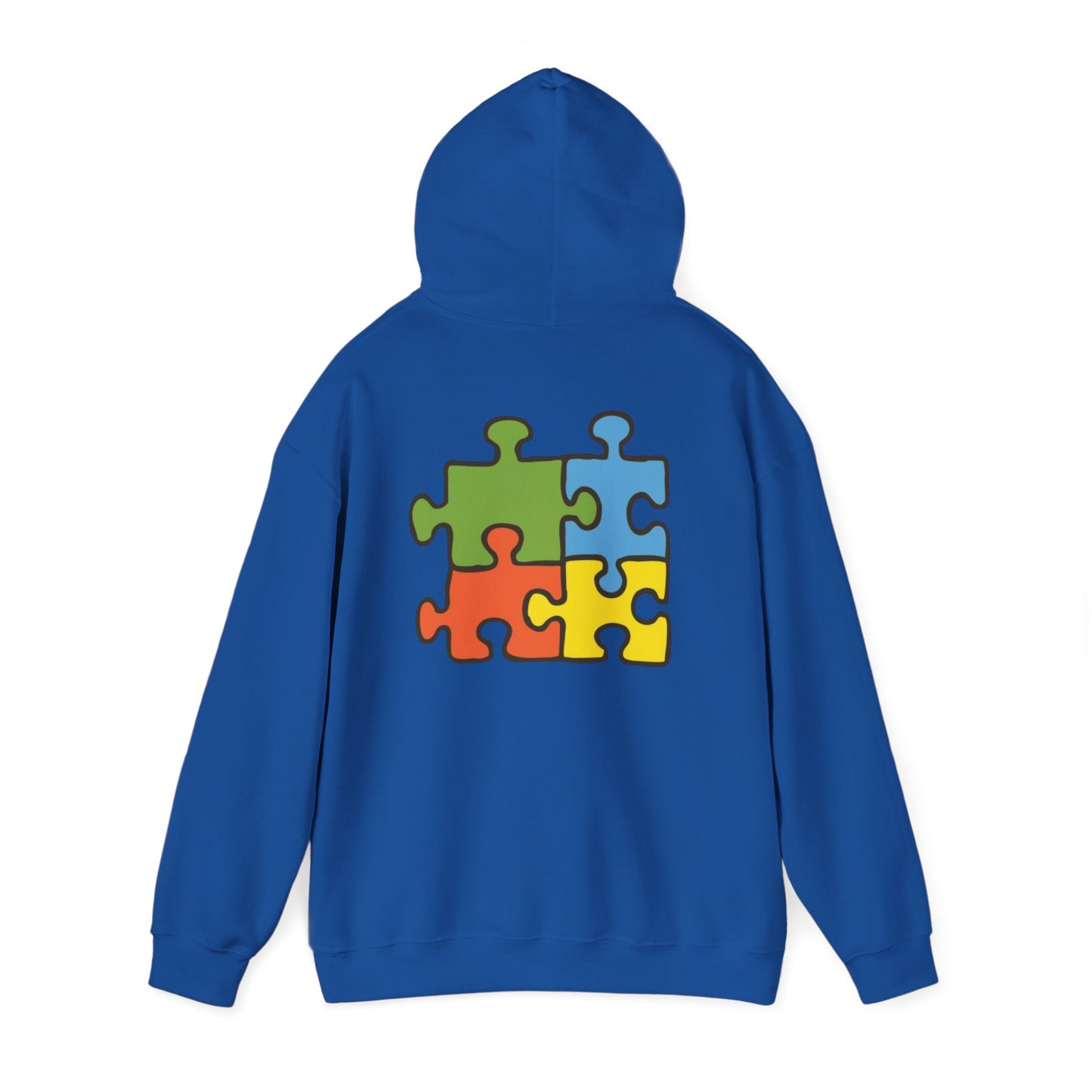 Colorful Puzzle Piece Hoodie for Creative Minds, Perfect for Gifts, Cozy Sweatshirt for Everyday Wear,