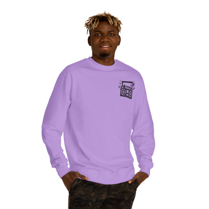 Retro Boombox Sweatshirt - Music Lover Apparel, Gift for Him,  Crew Neck, Casual Wear, Cozy Fashion