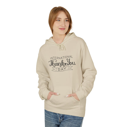 Thank You Day Hoodie | Fleece Sweatshirt, Gratitude Gift, Comfortable Layer, Easygoing Style, Perfect for Fall