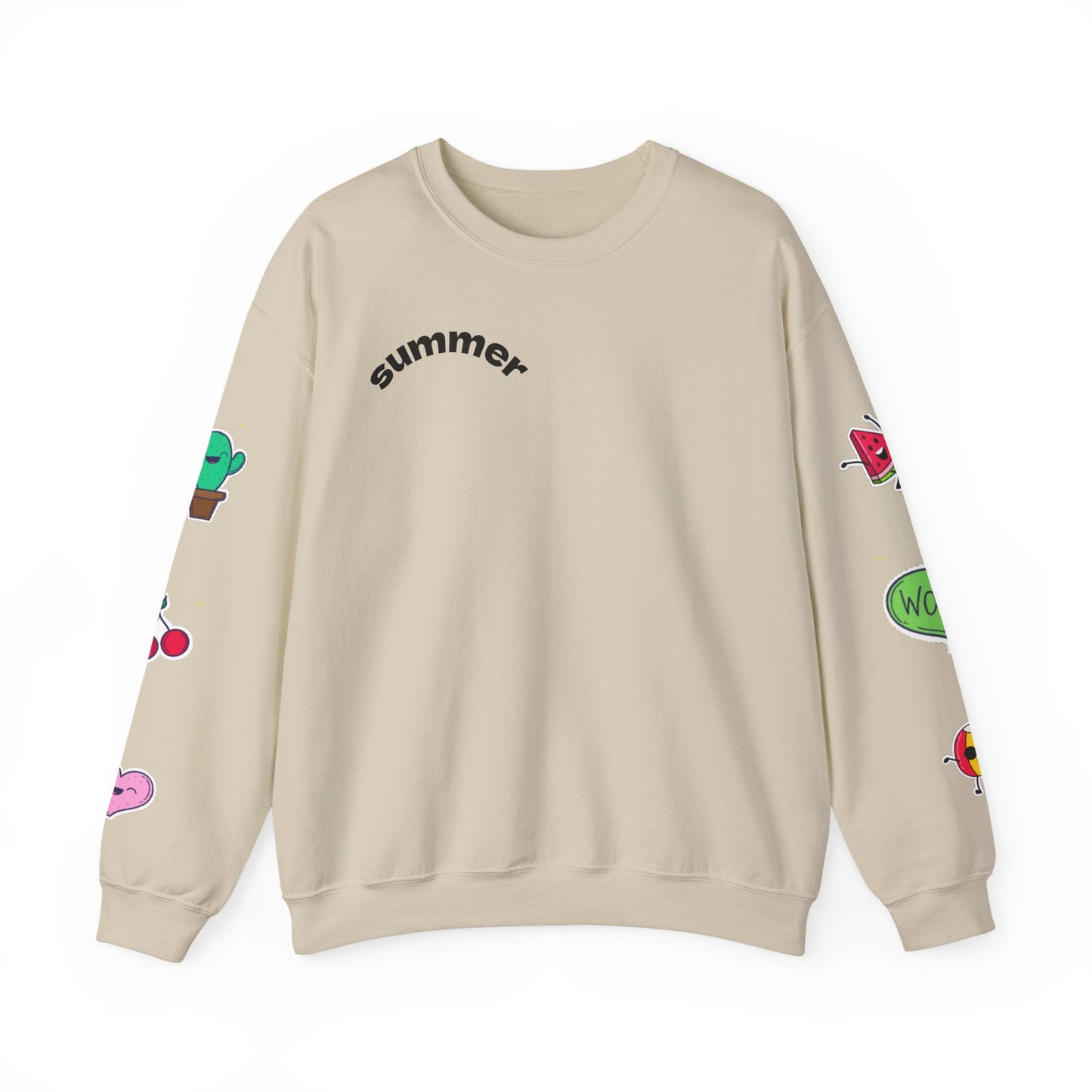 Cool Summer Vibes  Crewneck Sweatshirt, Lightweight Casual Wear, Summer Fashion, Gift for Friends, Sunny Day Outfits, Trendy Apparel