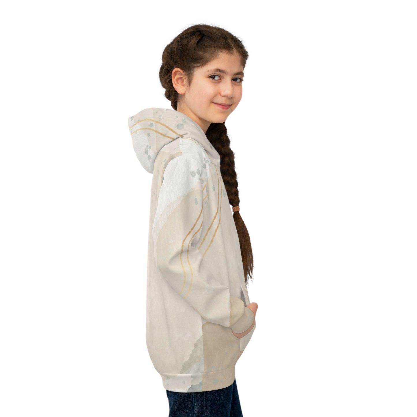 Trendy Children's Hoodie, Stylish Kids Pullover, Cozy AOP Sweatshirt, Unique Gift for Kids, Birthday Present, Fashionable Kidswear