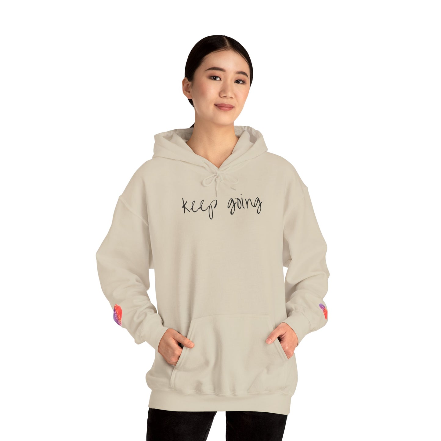 keep going design Heavy Blend™ Hooded Sweatshirt