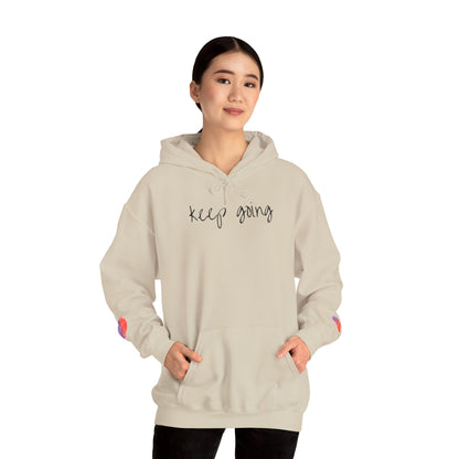 keep going design Heavy Blend™ Hooded Sweatshirt