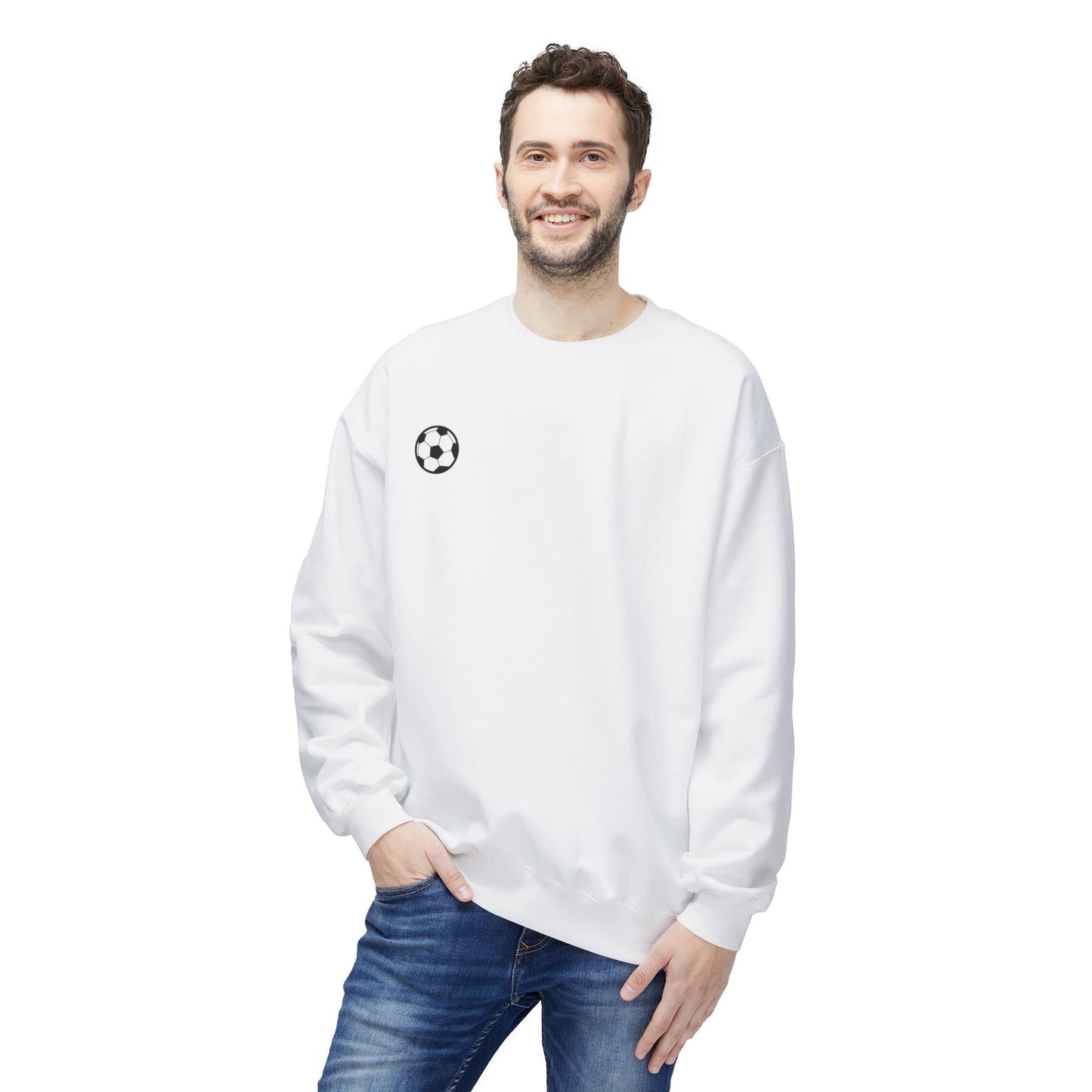 Soccer Fan Fleece Sweatshirt, Cozy Sportswear,  Crewneck, Perfect Gift for Athletes, Great for Game Days and Relaxing
