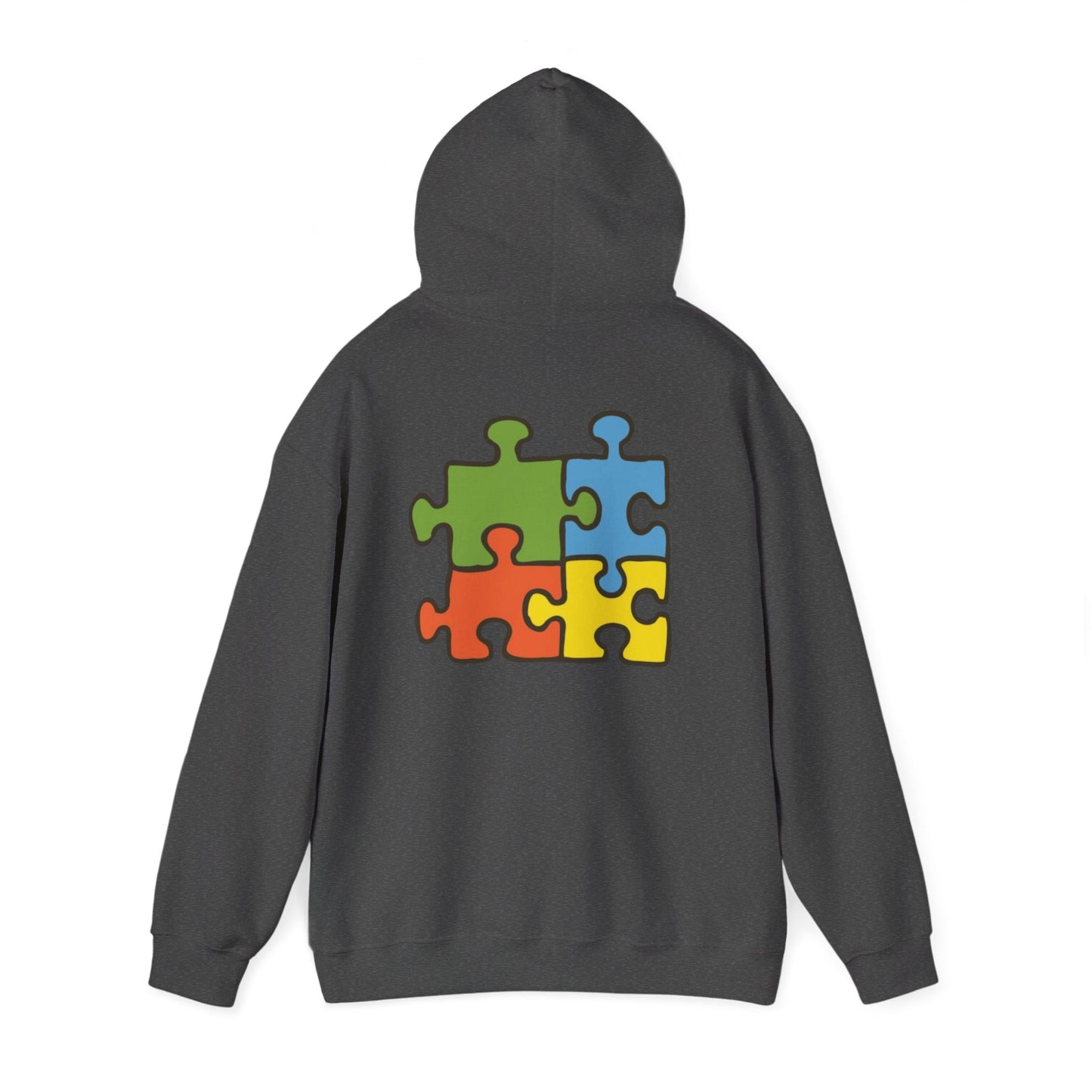 Colorful Puzzle Piece Hoodie for Creative Minds, Perfect for Gifts, Cozy Sweatshirt for Everyday Wear,