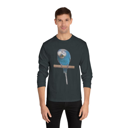 Funny Parrot Long Sleeve T-Shirt, Bird Lover's Gift,  Tee for Animal Enthusiasts, Cute Graphic Tee, Casual Wear