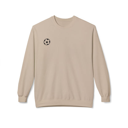 Soccer Fan Fleece Sweatshirt, Cozy Sportswear,  Crewneck, Perfect Gift for Athletes, Great for Game Days and Relaxing