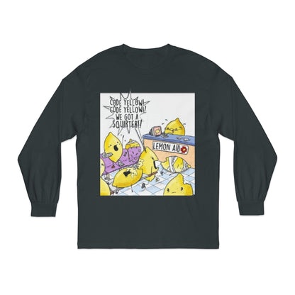 Fun Lemonade T-Shirt, Cartoon Tee,Long Sleeve, Summer Vibes, Gift for Citrus Lovers, Funny Lemon Shirt