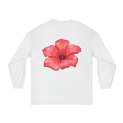 Hibiscus Floral Long Sleeve T-Shirt,  Tee, Casual Wear, Beach Vacation, Gift for Her, Spring Fashion