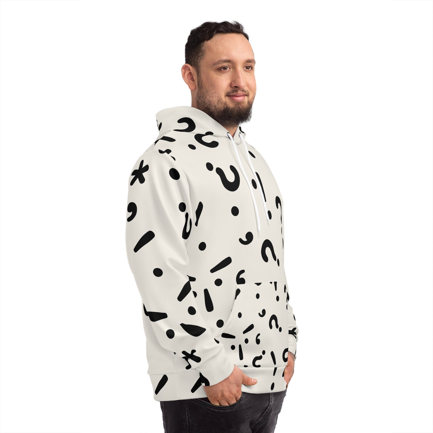 Playful Patterned Hoodie, Trendy Sweatshirt, Gift for Teens, Casual Wear, Unique Statement Piece