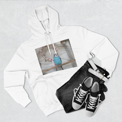 Bird Lover's Three-Panel Fleece Hoodie, Cozy Bird Sweatshirt, Pet Gift, Animal Lover Apparel, Cute Bird Design, Warm Winter Wear