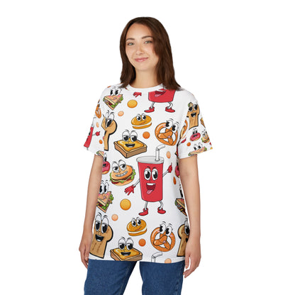 Playful Foodie Tee - Whimsical  T-Shirt, Cartoon Food Design, Fun Gift for Food Lovers, Party Wear, Casual Style