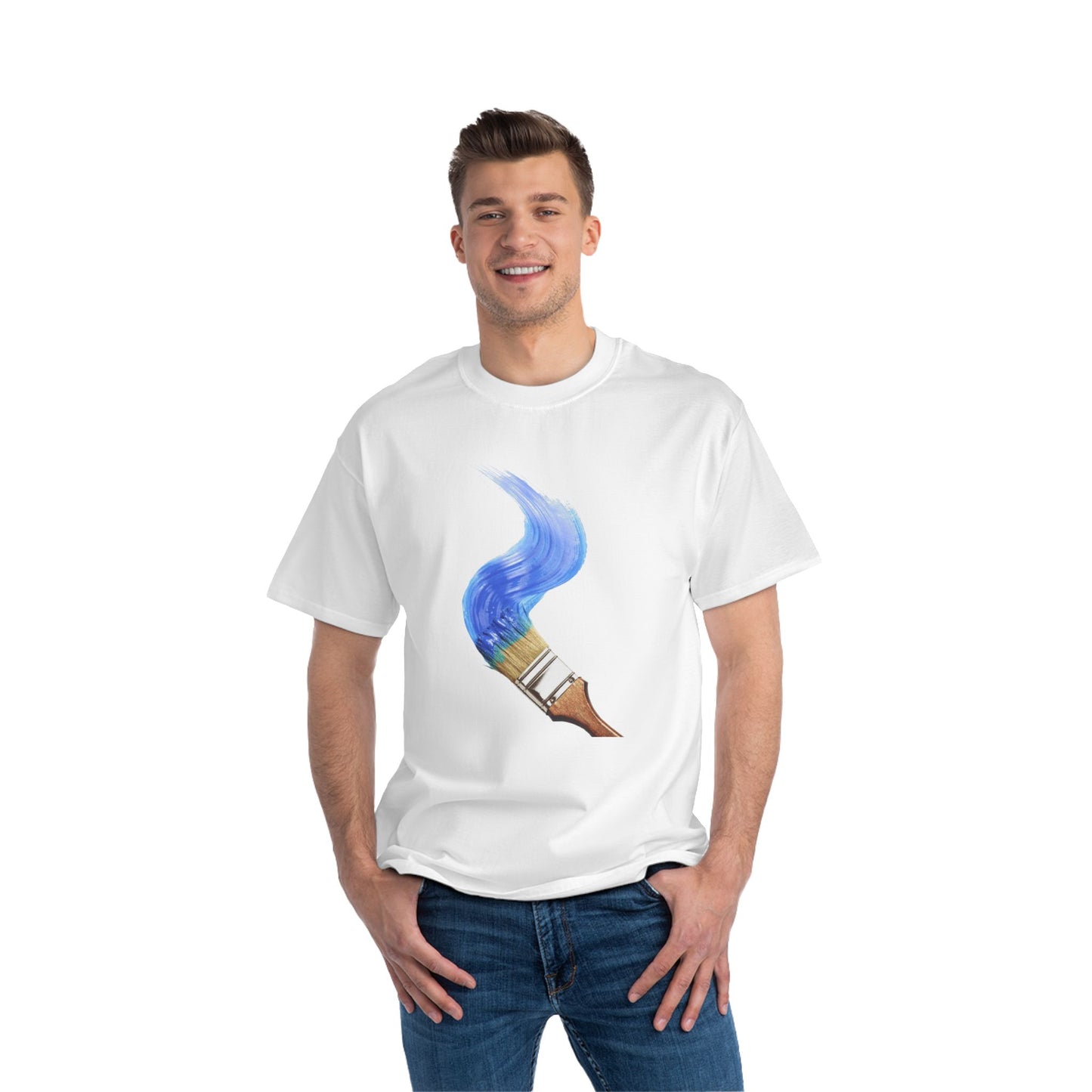 Artistic Watercolor T-Shirt - Creative Gift for Artists, Vibrant Short-Sleeve Tee, Casual Wear, Unique Art Apparel, Summer Fashion