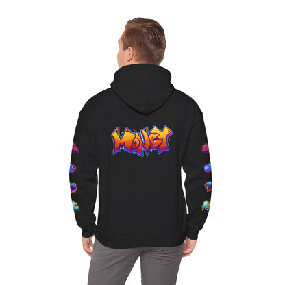Graffiti Art  Hoodie - Cozy Streetwear, Unique Gift for Art Lovers, Perfect for Festivals, Casual Wear, Cool Graphic Sweatshirt