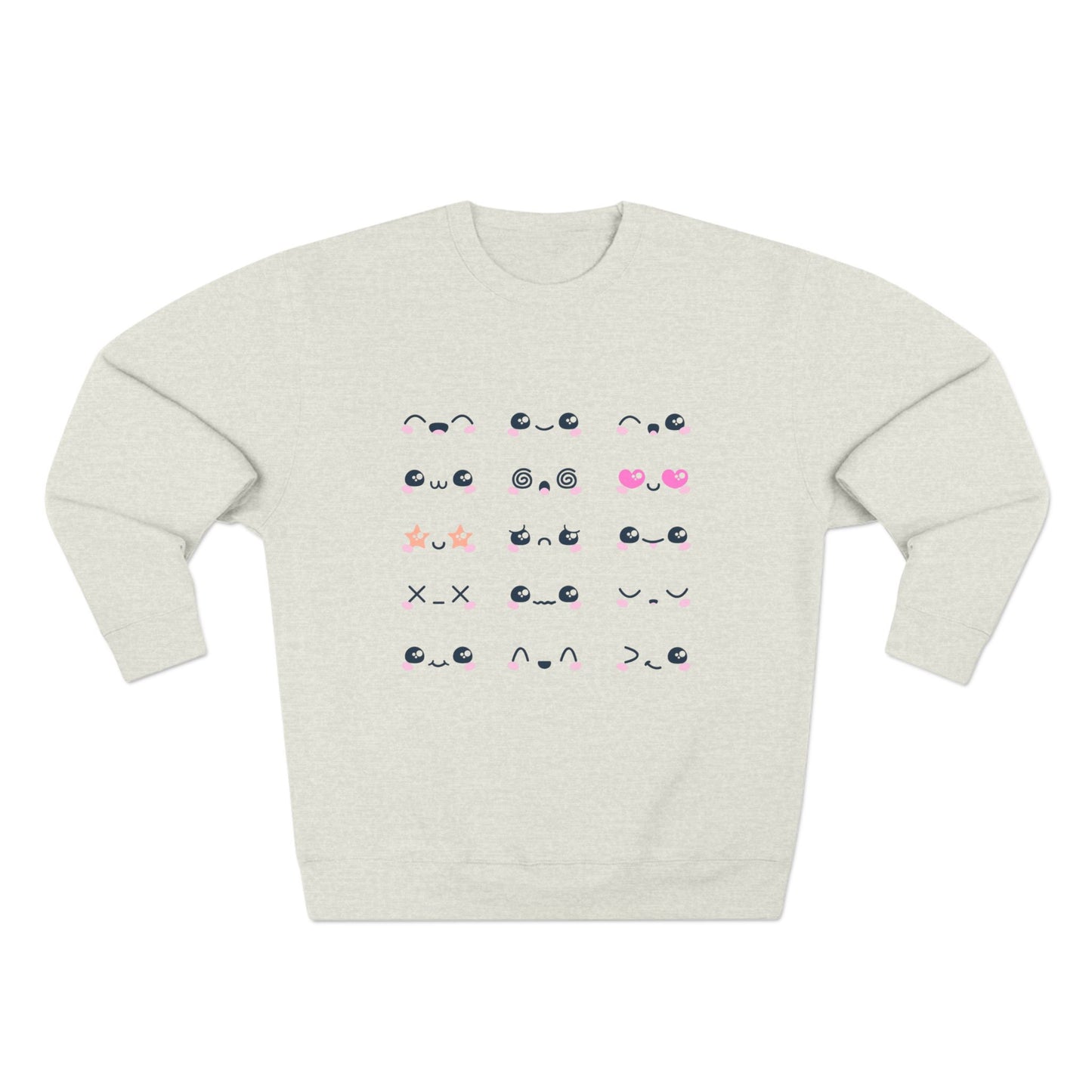 Cute Expression Crewneck Sweatshirt, Cozy Gift, Fashionable Apparel, Sweatshirt, Trendy Outfit, Perfect for Fall