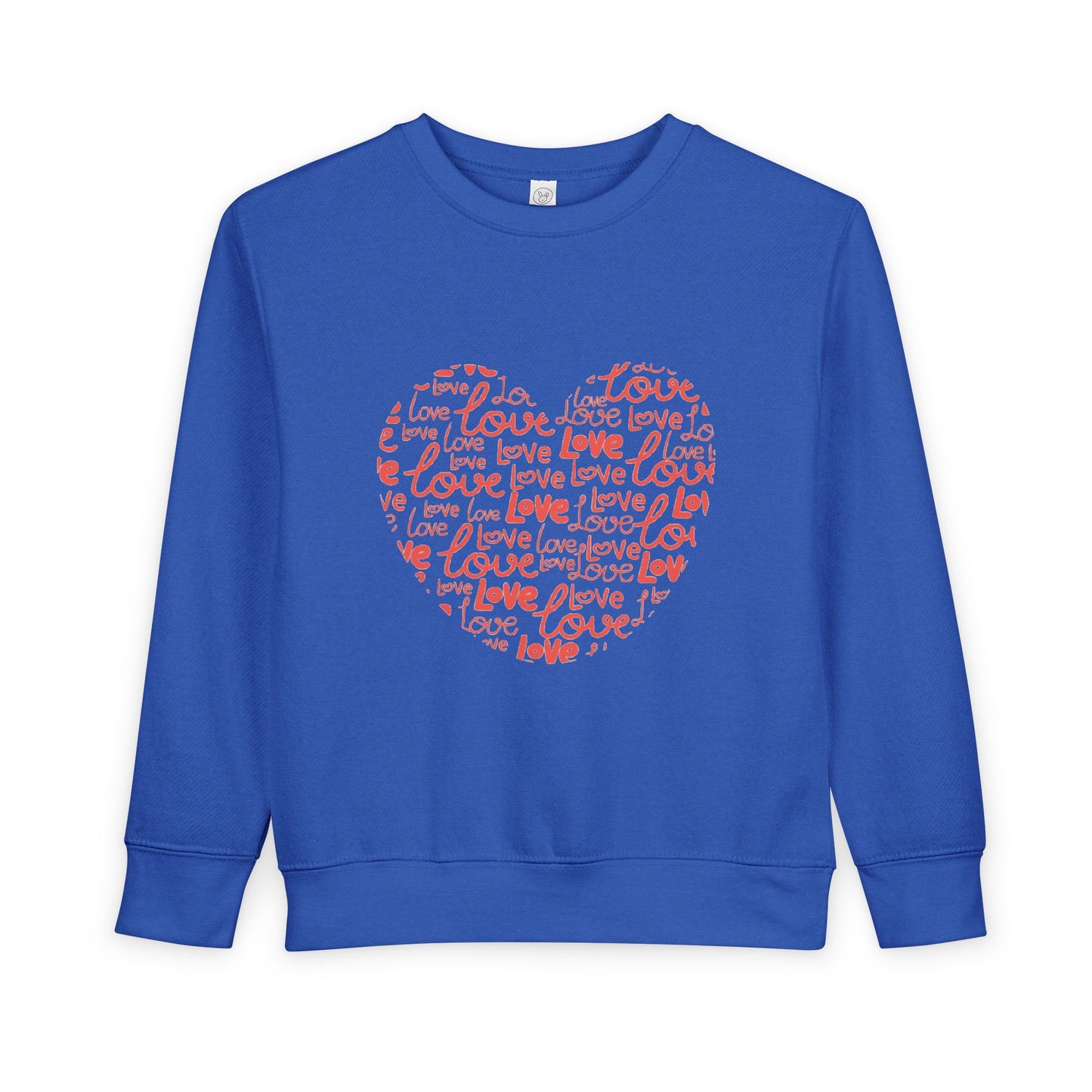 Toddler Love Heart Sweatshirt, Cute Baby Crewneck, Valentine Gift, Adorable Kids Apparel, Heart Sweatshirt for Toddlers