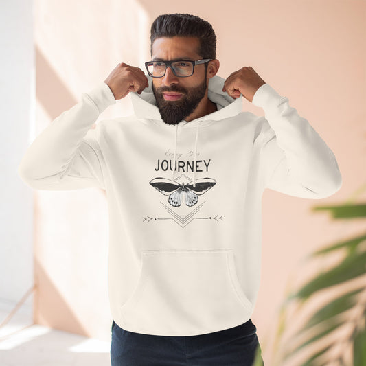 Journey Fleece Hoodie - Cozy White Pullover for Adventurers