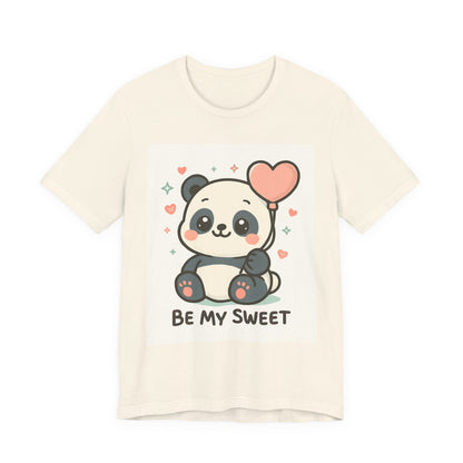Cute Panda Tee, Be My Sweet T-Shirt, Gift for Animal Lovers, Kids and Adults,  Casual Wear, Cute Animal Tee