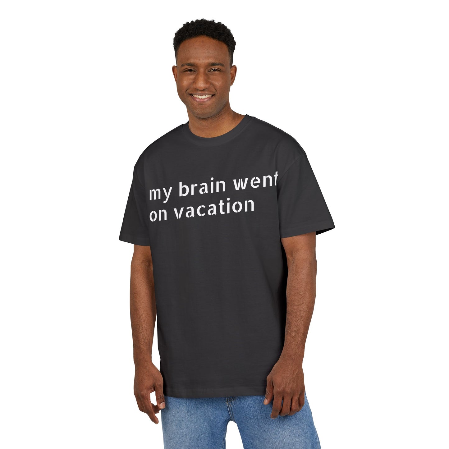 Vacation Vibes  Heavy Oversize Tee, Relaxed Fit Shirt, Casual Wear, Travel Shirt, Gift for Her, Funny Quote Tee