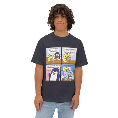 Cute Penguin Graphic Tee, Funny Animal Oversized T-Shirt, Cartoon Lovers Gift, Casual Summer Wear, Cozy Lounge Top