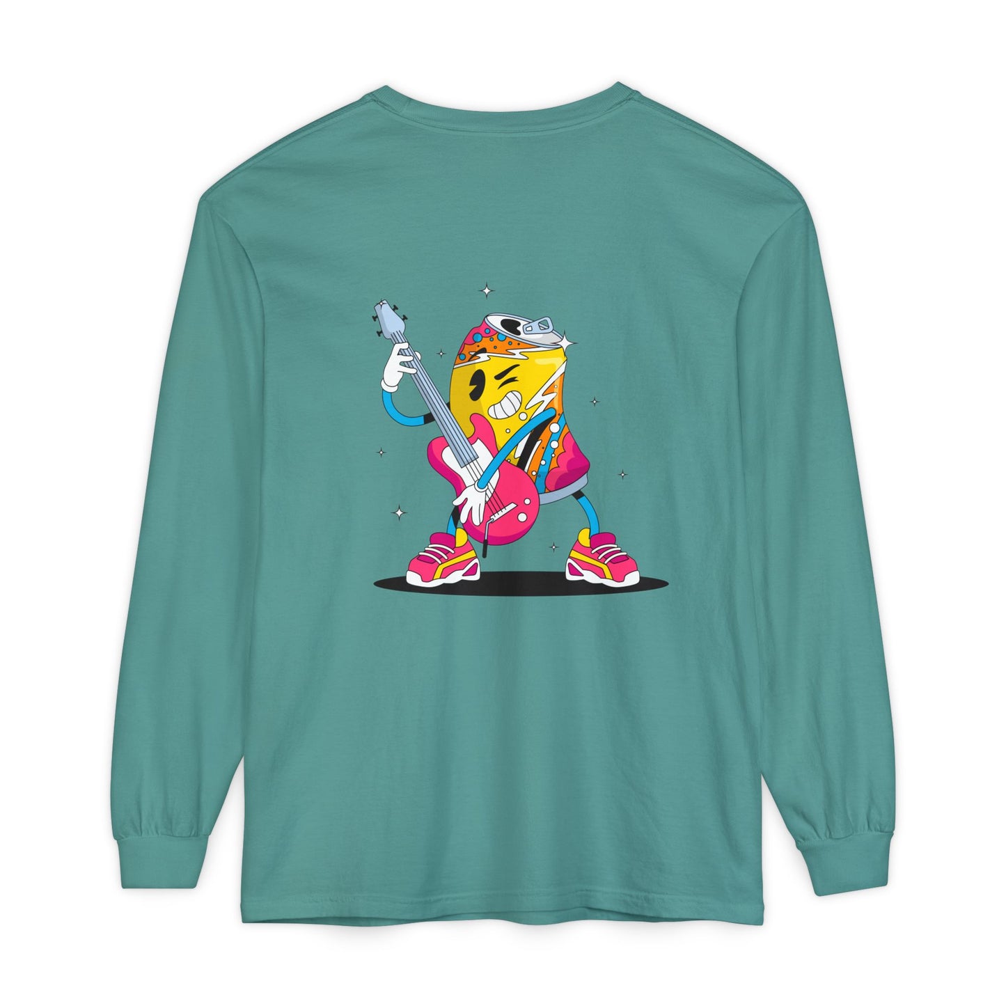 Rock Star  Long Sleeve Tee, Garment-Dyed Shirt for Music Lovers, Streetwear, Concert Casual, Unique Gift Idea