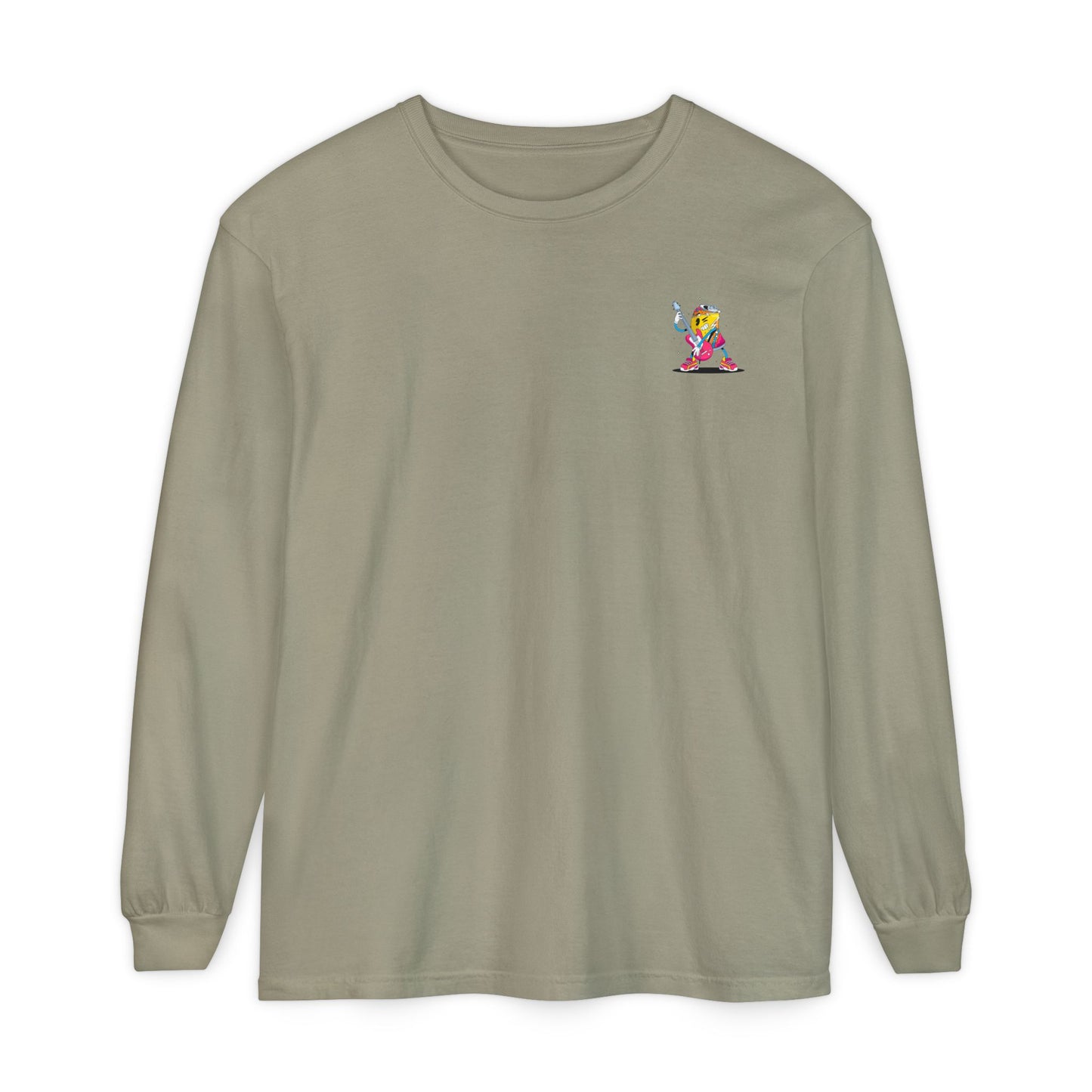 Rock Star  Long Sleeve Tee, Garment-Dyed Shirt for Music Lovers, Streetwear, Concert Casual, Unique Gift Idea