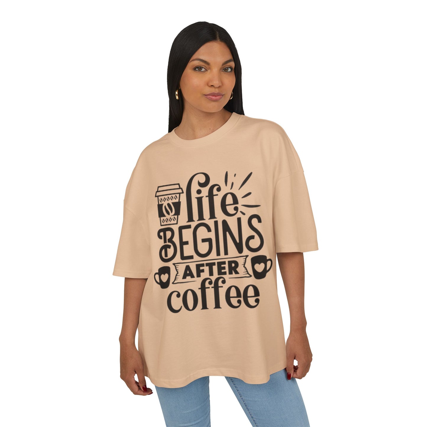 Coffee Lovers  Box Tee - Life Begins After Coffee Shirt, Gift for Barista, Funny Tee, Coffee Addict Gift, Casual Wear