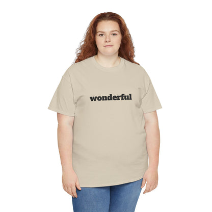 Wonderful Vibes  Heavy Cotton Tee, Casual Graphic Tee, Gift for Friends, Positive Affirmation Shirt, Everyday Wear, Birthday Gift