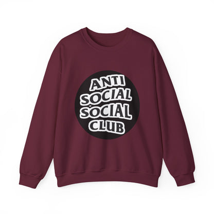 Crewneck Sweatshirt - Anti Social Club Edition, Cozy Sweatshirt, Streetwear Fashion, Gift for Introverts, Lounge Wear, Casual Outfit
