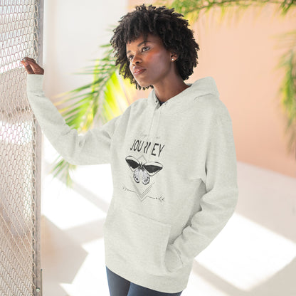 Journey Fleece Hoodie - Cozy White Pullover for Adventurers
