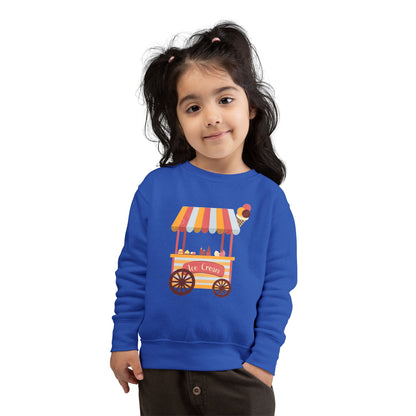 Ice Cream Stand Toddler Sweatshirt, Cute Kids Pullover, Summer Outfit, Gift for Birthday, Ice Cream Party Apparel