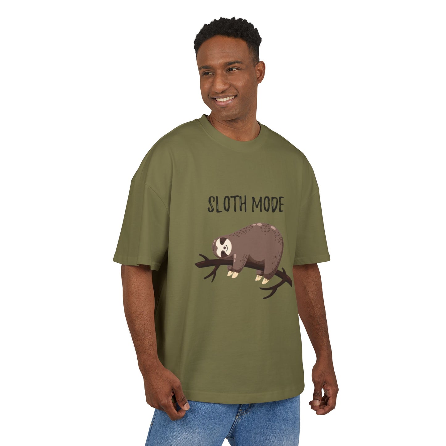 Sloth Mode  Heavy Cotton Tee, Relaxed Fit T-Shirt, Funny Animal Tee, Gift for Sloth Lovers, Humor T-Shirt, Casual Everyday Wear