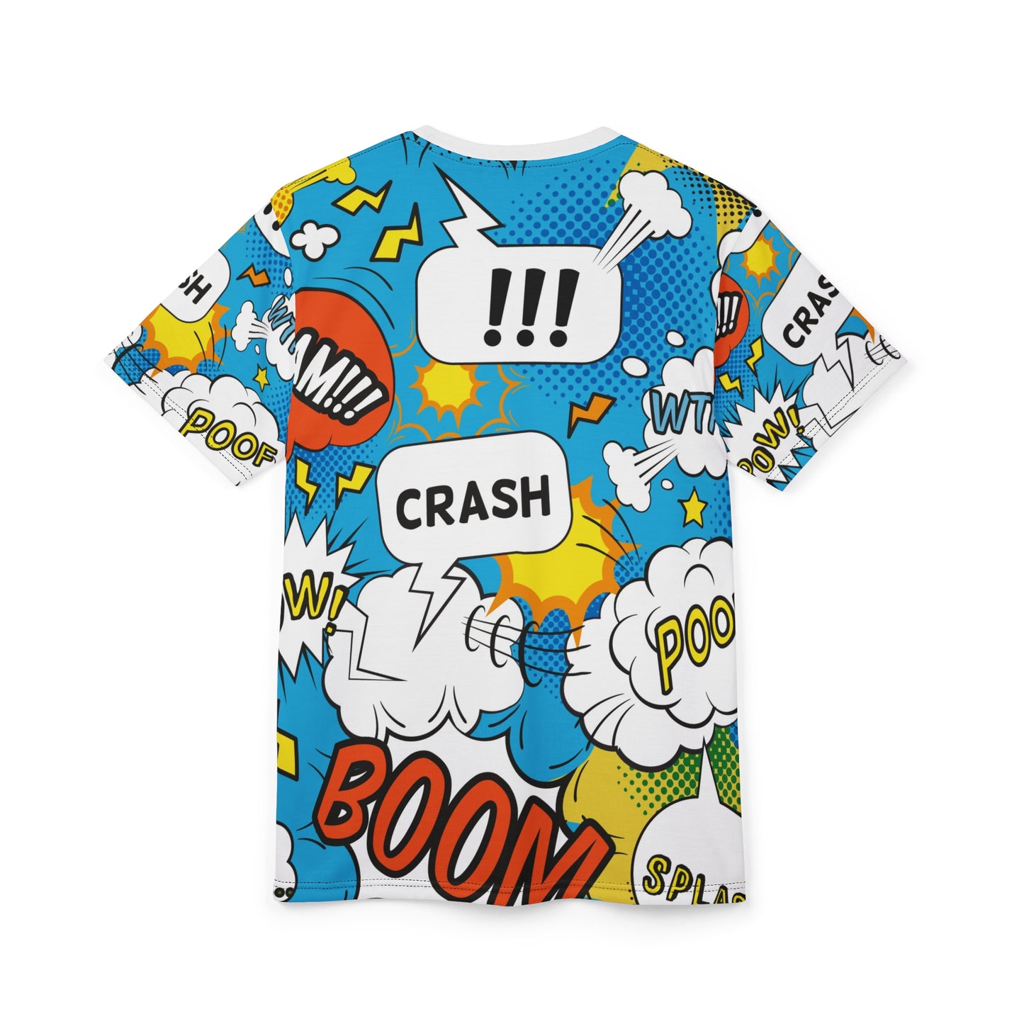 Comic Book Graphic Tee,  Tee, AOP T-shirt, Fun Graphic Shirt, Gift for Comic Lovers, Casual Wear, Cartoon Print Tee