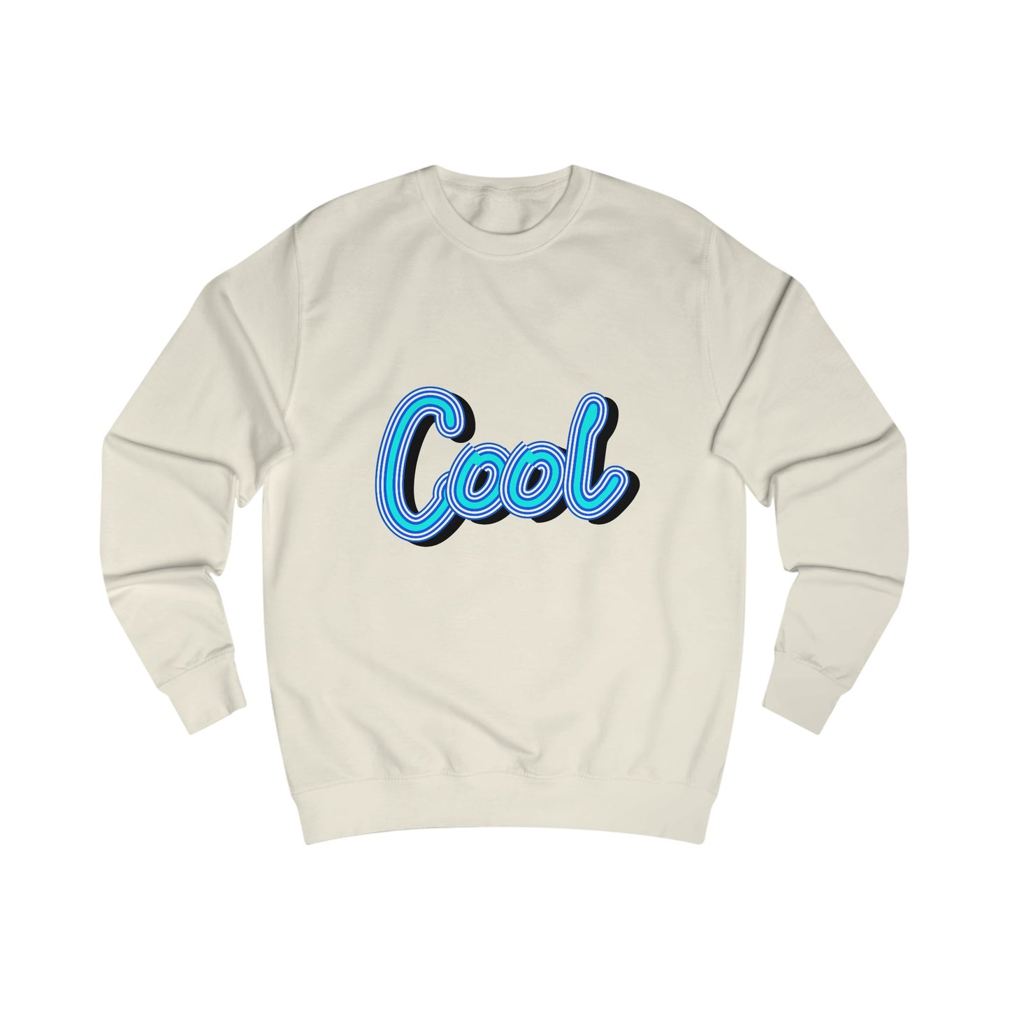 Cool Script  Sweatshirt, Casual Graphic Sweater, Trendy Apparel for Teens, Gift for Friends, Everyday Comfort