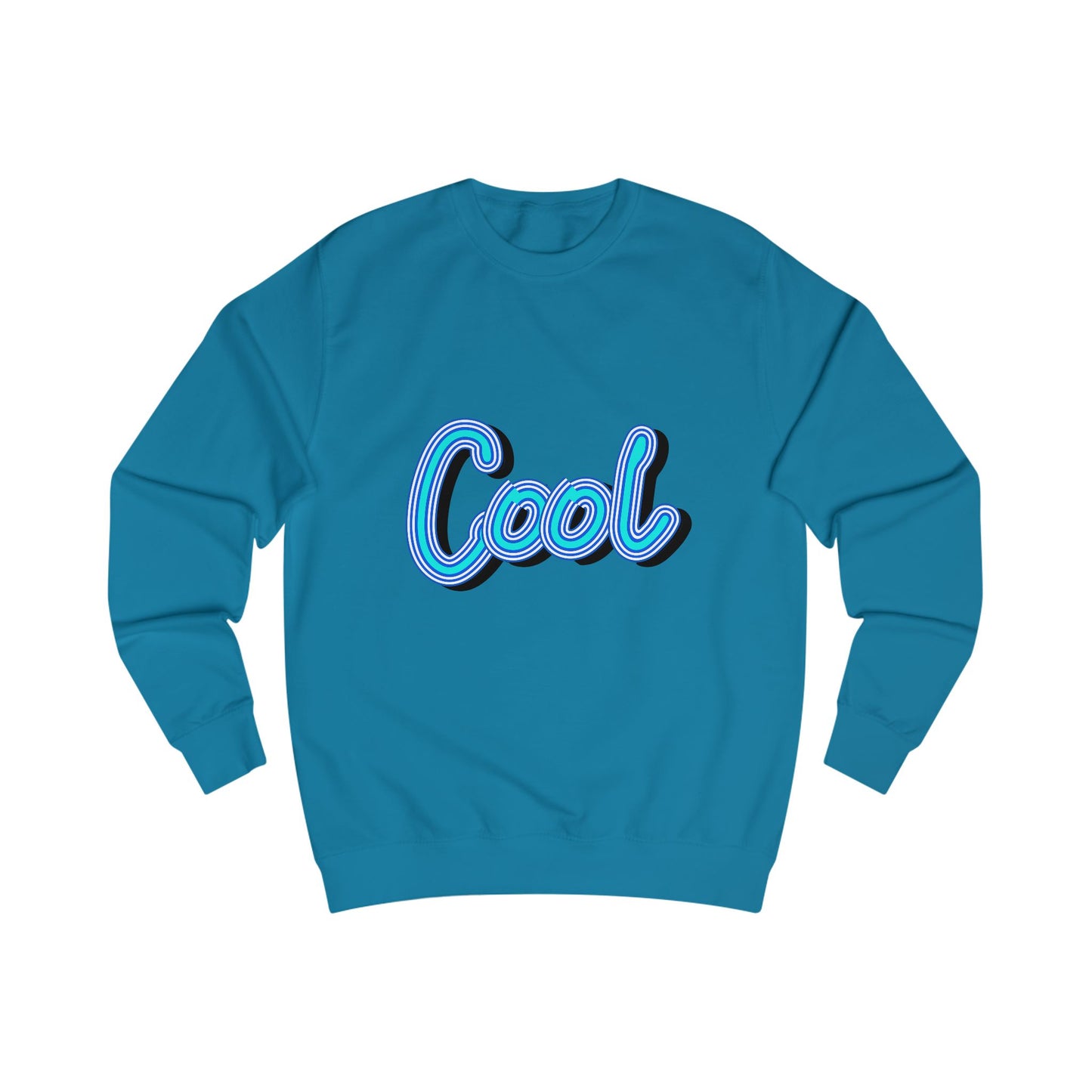 Cool Script  Sweatshirt, Casual Graphic Sweater, Trendy Apparel for Teens, Gift for Friends, Everyday Comfort