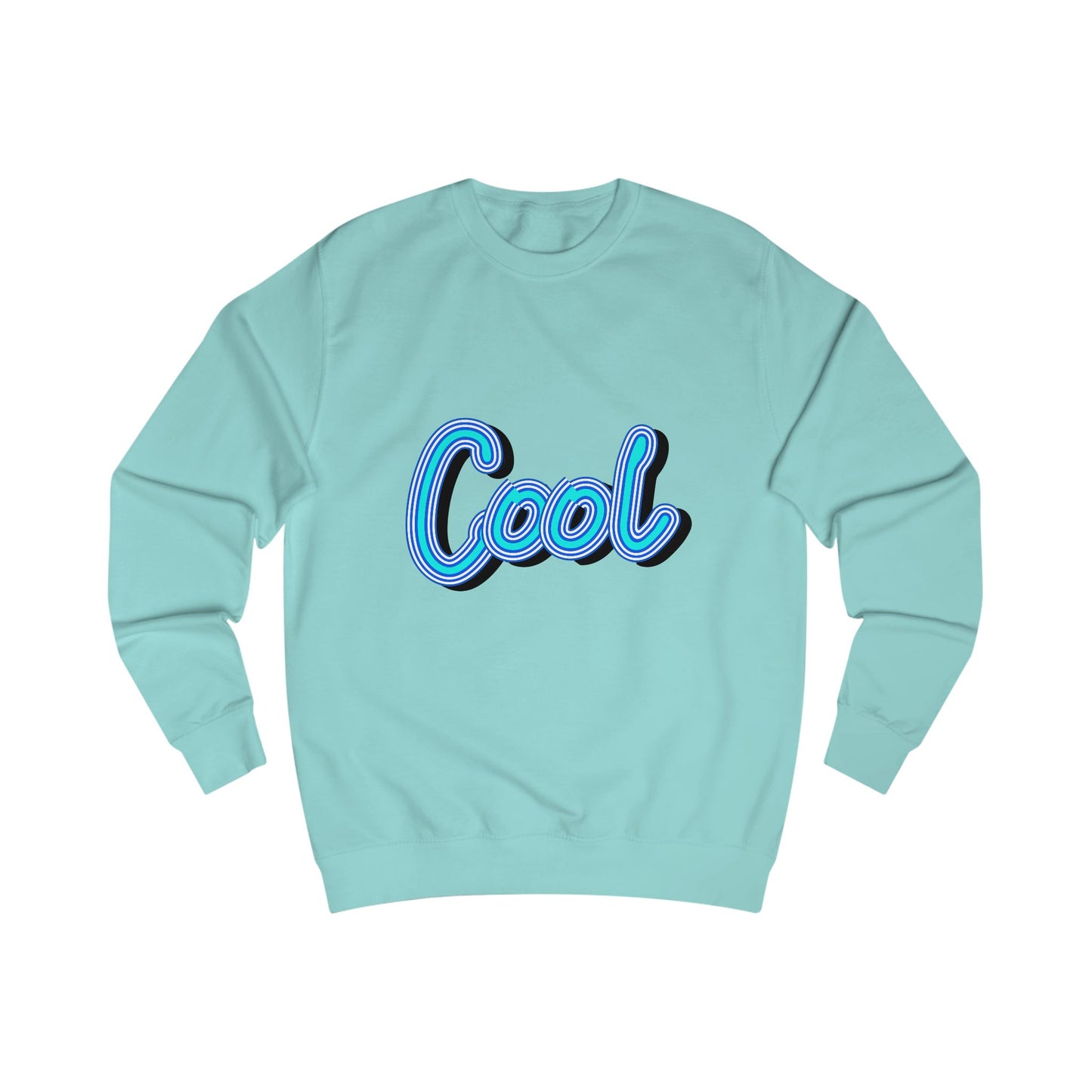 Cool Script  Sweatshirt, Casual Graphic Sweater, Trendy Apparel for Teens, Gift for Friends, Everyday Comfort