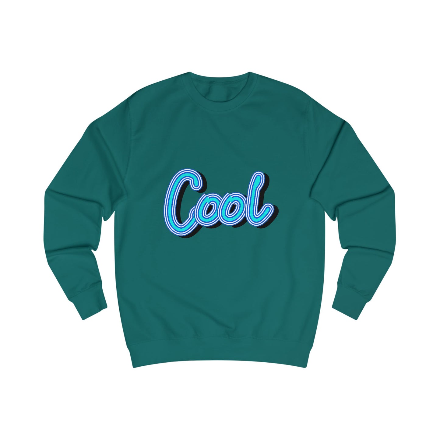 Cool Script  Sweatshirt, Casual Graphic Sweater, Trendy Apparel for Teens, Gift for Friends, Everyday Comfort
