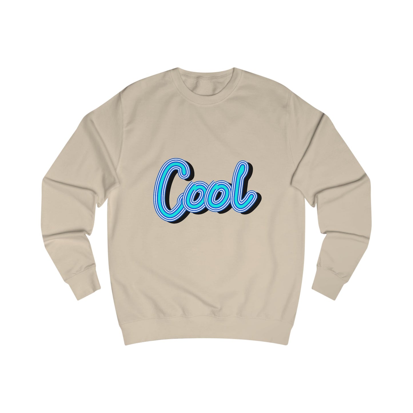 Cool Script  Sweatshirt, Casual Graphic Sweater, Trendy Apparel for Teens, Gift for Friends, Everyday Comfort
