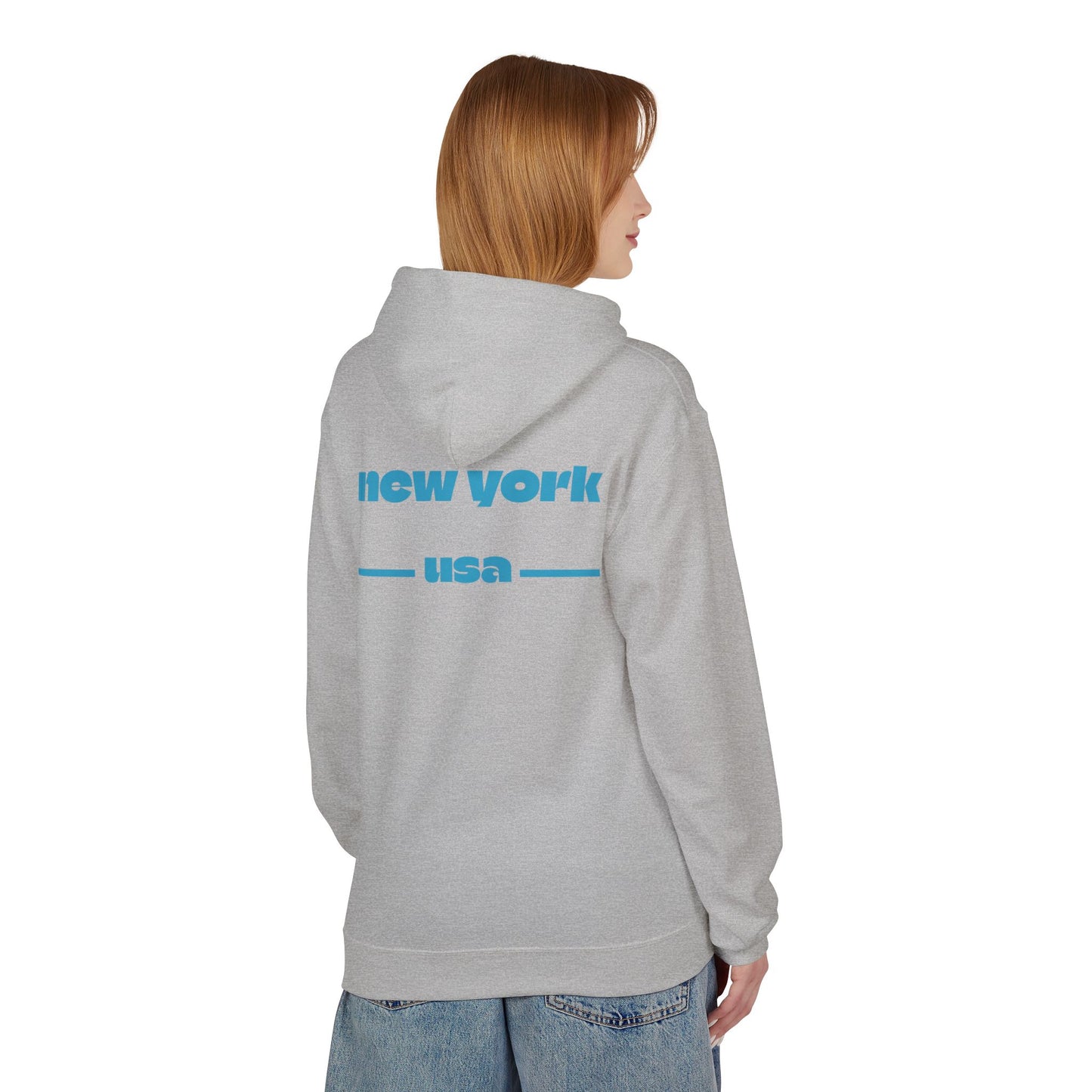 New York Star Hoodie, Fleece Sweatshirt, Casual Streetwear, Perfect Gift for Travelers, Cozy Hoodie, Summer Essential