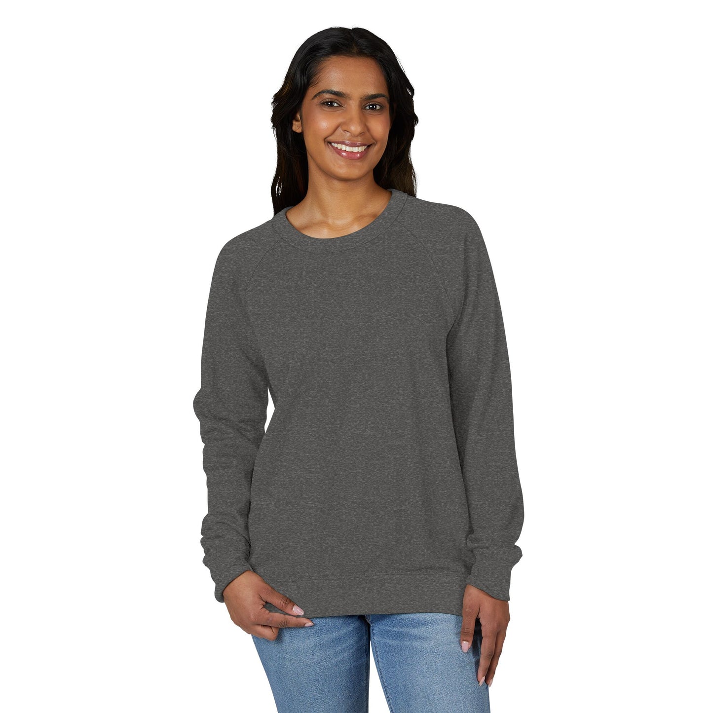 French Terry Raglan Crewneck Sweatshirt, Cozy Casual Wear, Perfect for Lounging, Gift for Him and Her, Everyday Comfort