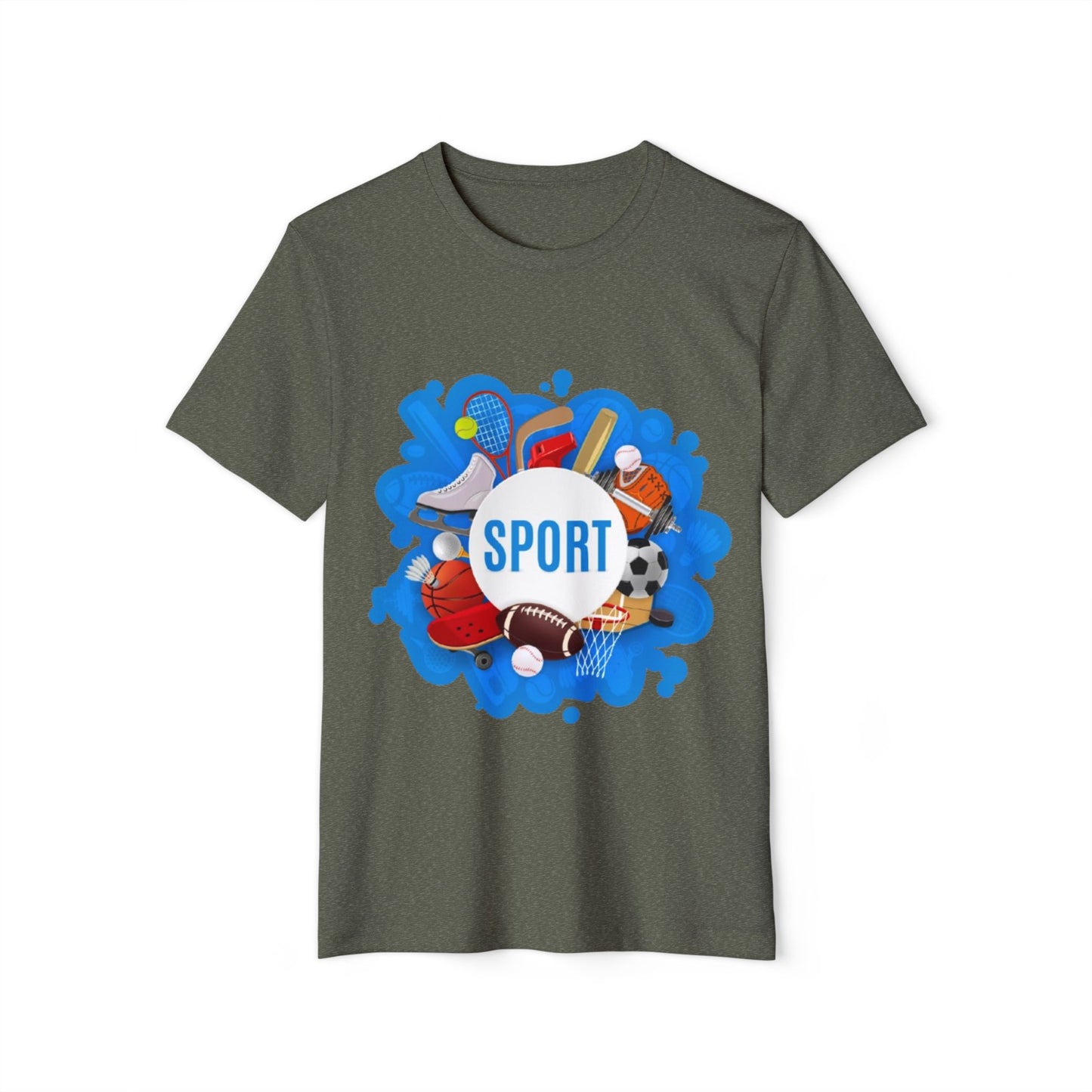 Sporty Recycled Organic T-Shirt for Active Lifestyle, Eco-Friendly Tee, Gift for Fitness Lovers, Perfect for Sports Events, Casual Wear