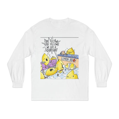 Fun Lemonade T-Shirt, Cartoon Tee,Long Sleeve, Summer Vibes, Gift for Citrus Lovers, Funny Lemon Shirt