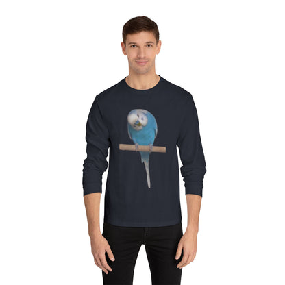 Funny Parrot Long Sleeve T-Shirt, Bird Lover's Gift,  Tee for Animal Enthusiasts, Cute Graphic Tee, Casual Wear