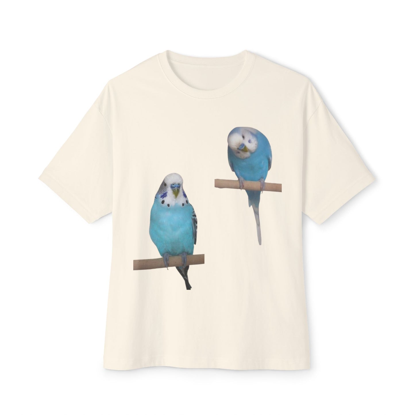 Colorful Budgie Boxy Tee, Comfortable Fashion, Bird Lover Gift, Casual Everyday Style, Unique Animal Tee,  Graphic Shirt