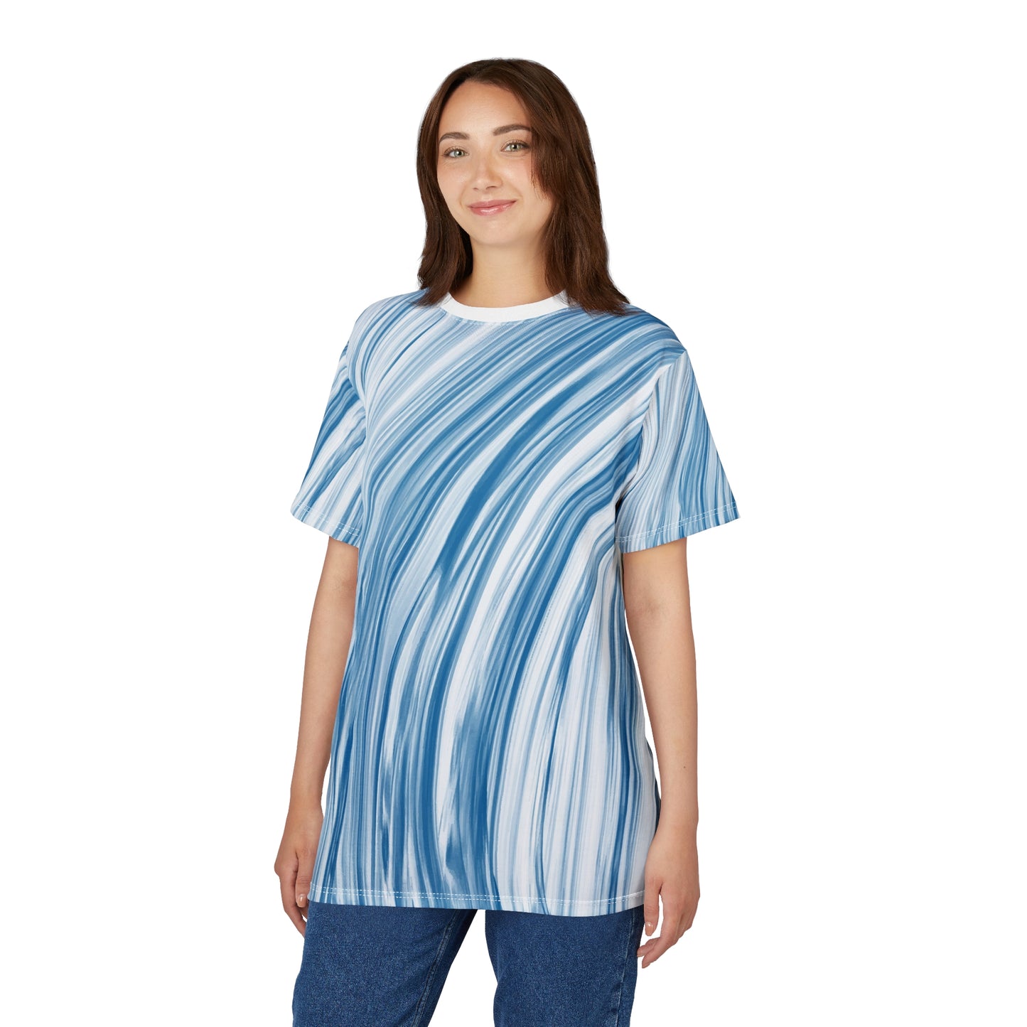 Stylish  Cut & Sew Tee, Casual Summer Shirt, Beach Wear, Gift for Him/Her, Colorful AOP Tee