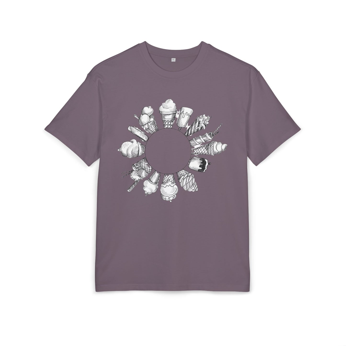 Ice Cream Lovers  Heavy Oversize Tee, Summer Fashion, Casual Wear, Gift for Foodies, Ice Cream Enthusiasts, Comfort Tee