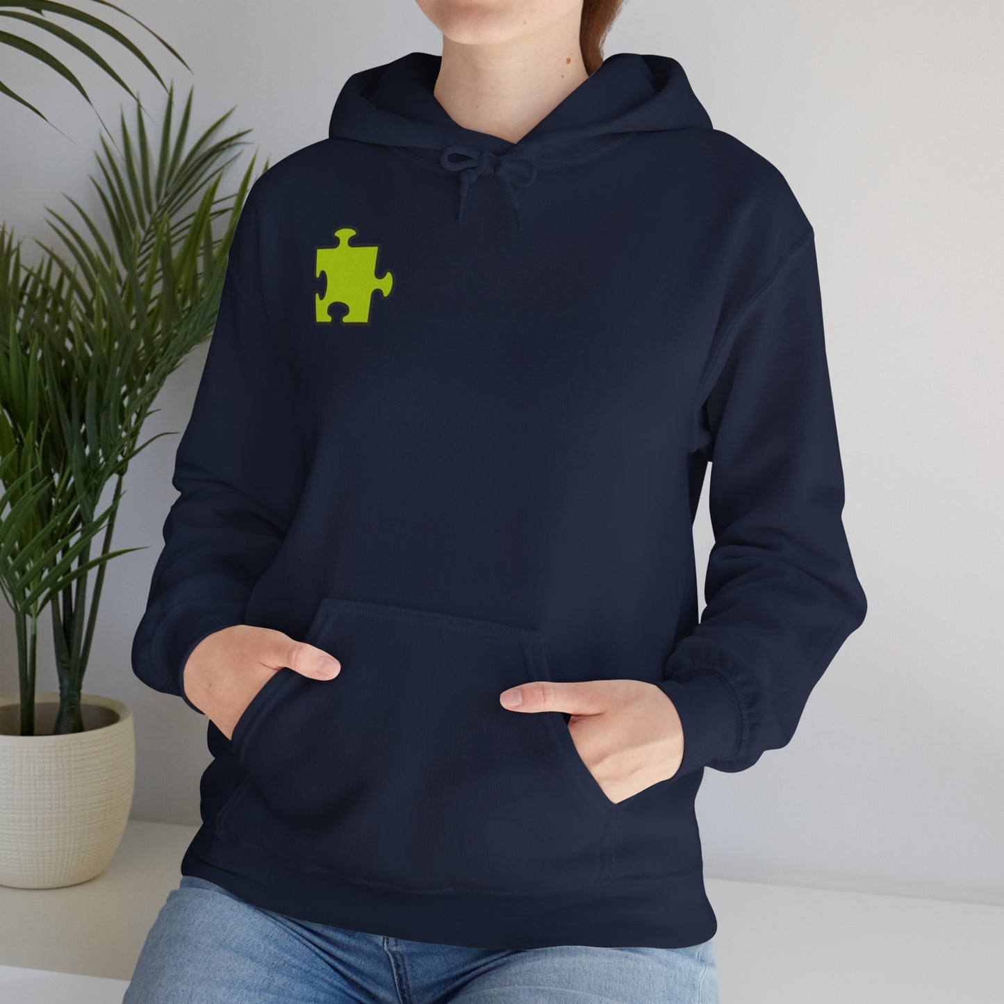 Colorful Puzzle Piece Hoodie for Creative Minds, Perfect for Gifts, Cozy Sweatshirt for Everyday Wear,