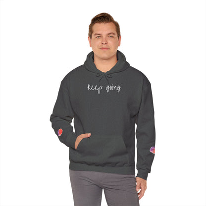 keep going design Heavy Blend™ Hooded Sweatshirt