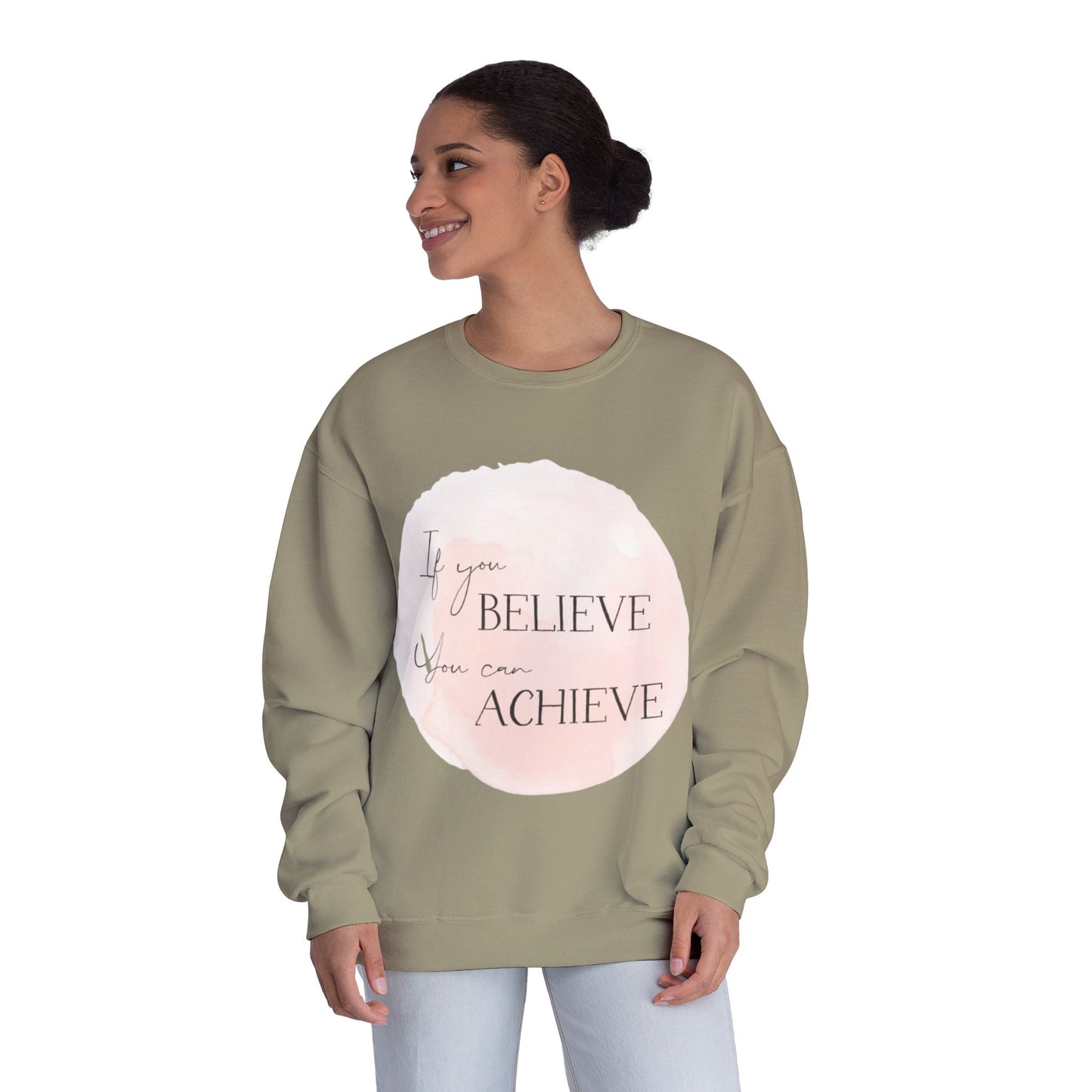 Inspirational Crewneck Sweatshirt, Motivational Wear, Gift for Her, Cozy Fashion, Positive Quote Apparel, Everyday Comfort